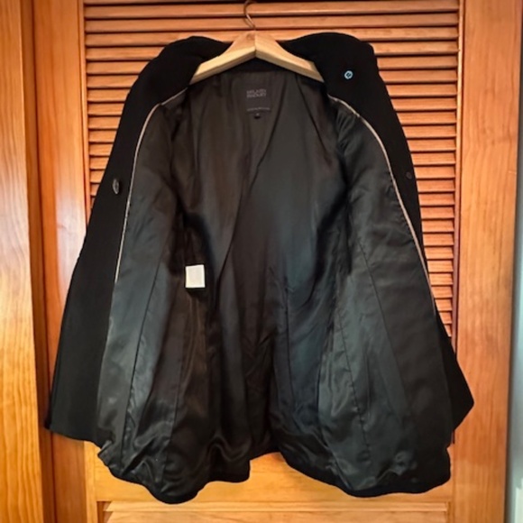HILARY RADLEY BLACK DOUBLE - BREASTED PEACOAT SIZE 6 - Picture 5 of 7